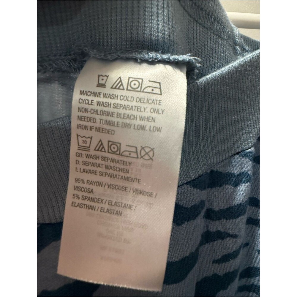 All Worthy Blue Zebra Print Lounge Pants - Relaxed Fit - Picture 6 of 8